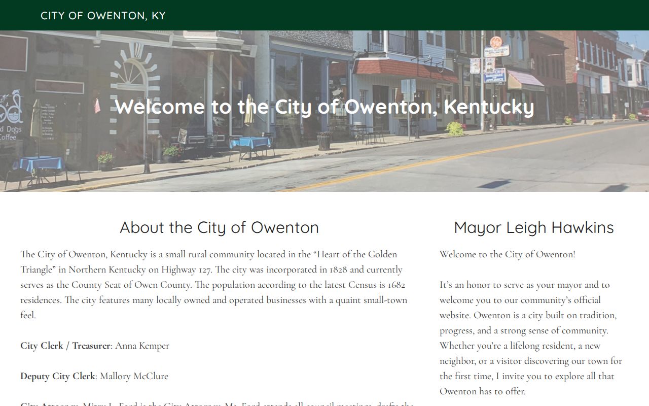 City of Owenton police and municipal source for recent arrests